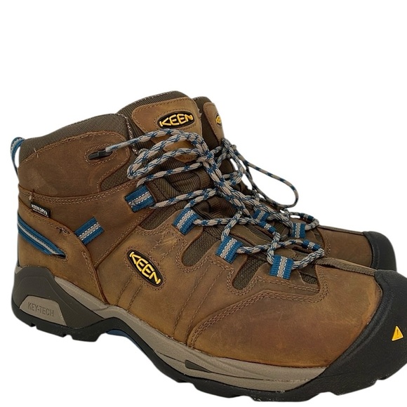 KEEN Men's Brown Leather Utility Hiking Boots Composite Toe Size 13EE Extra Wide - Picture 7 of 11